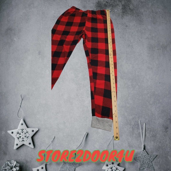 JUNIORS CHRISTMAS PAJAMAS - LARGE(12/14) RED TRUCK & TREE HOLIDAY PAJAMA SET 2PC - Picture 8 of 12